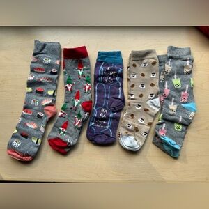Set of 5 novelty socks